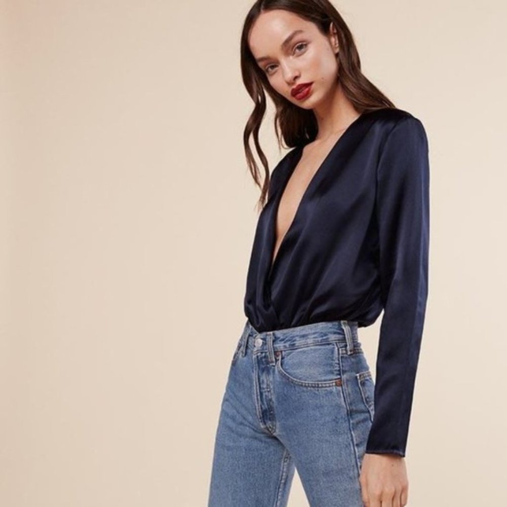 Reformation Aerin Silk Bodysuit